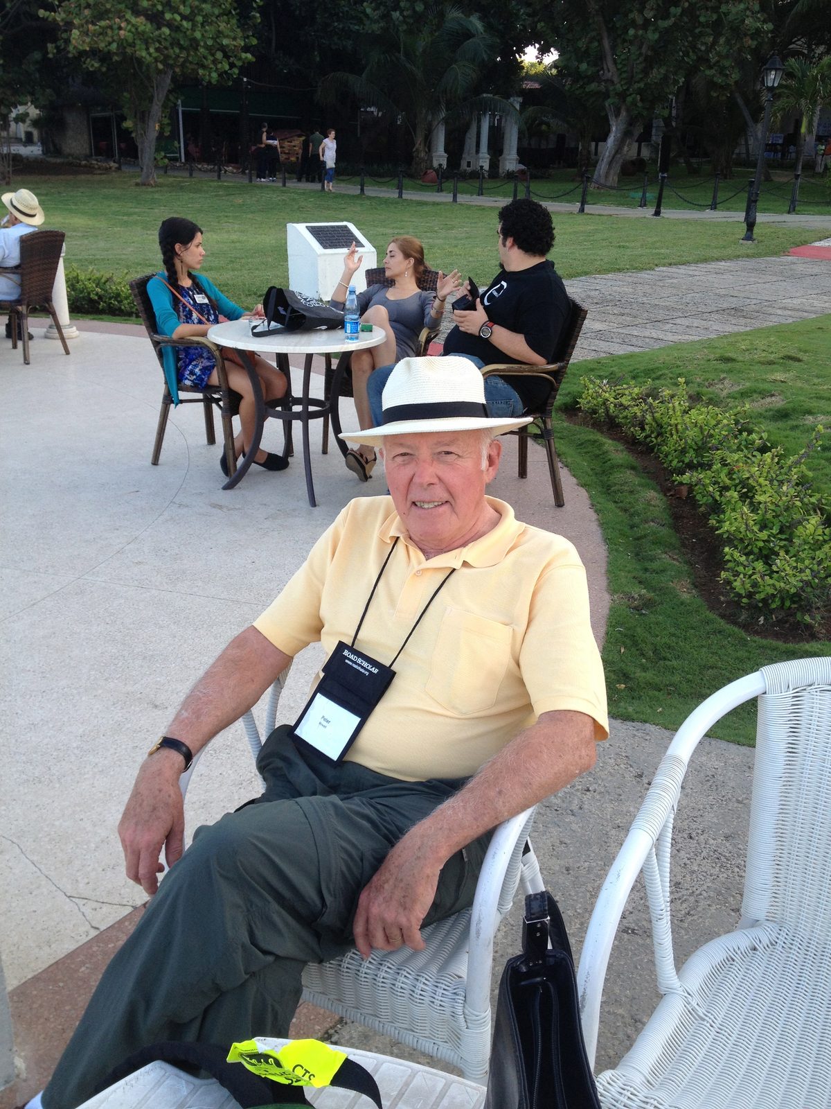 Dad relaxing on the grounds of the Hotel Nacional